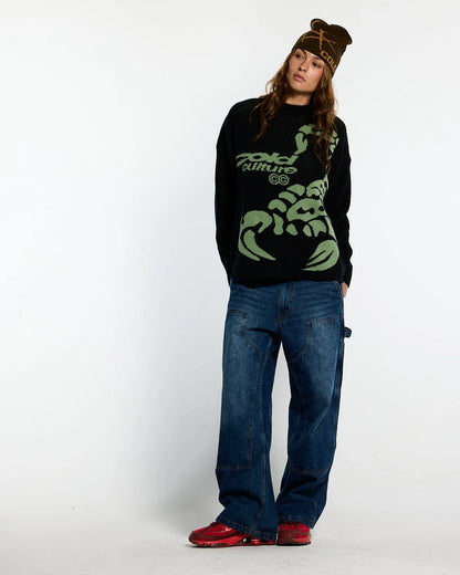 Sweater Cold Culture Poison Knit Black/Green