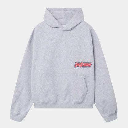 Poleron Eme Studios Shining Grey Oversized Hoodie