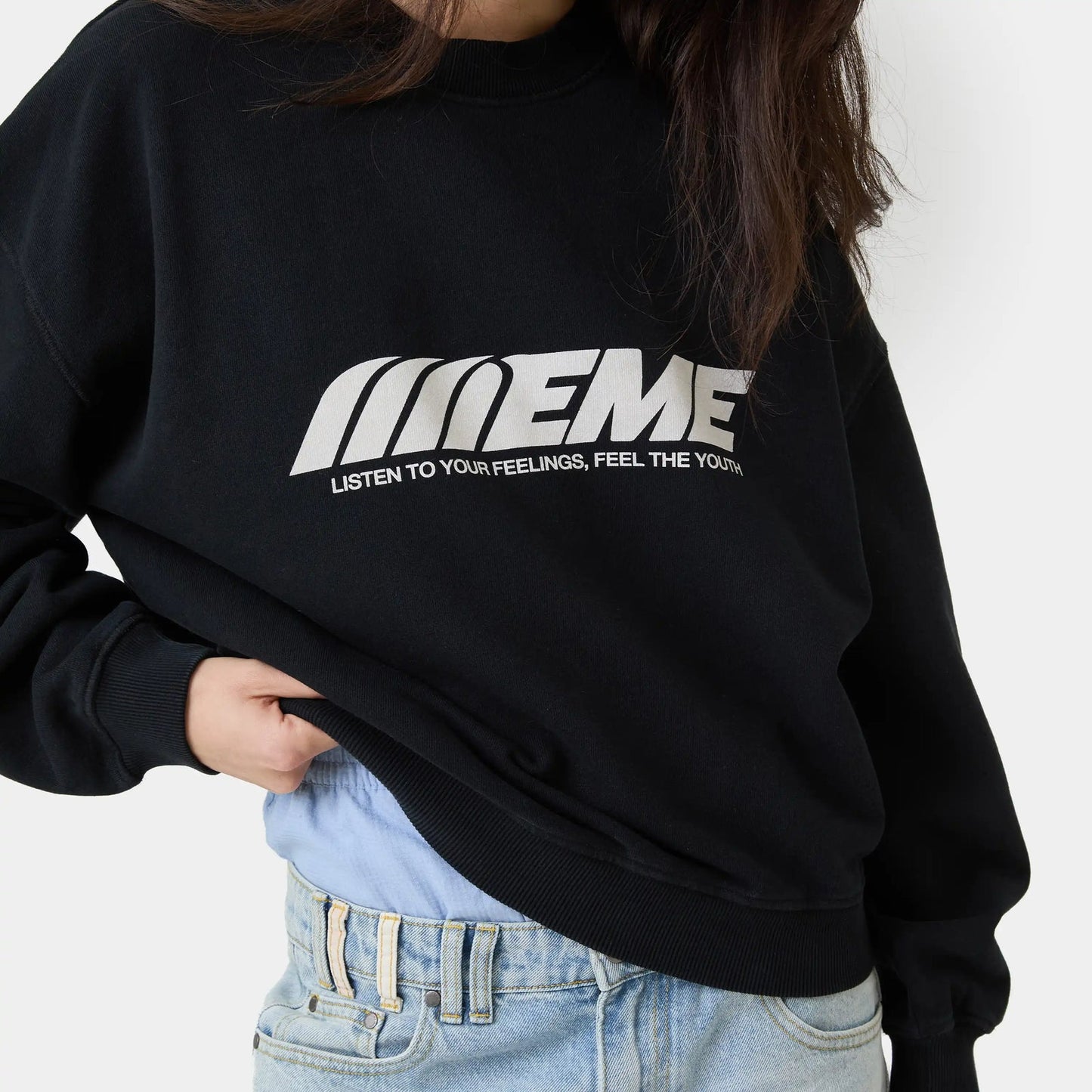 Poleron Eme Studios Staple Shadow Oversized Crewneck