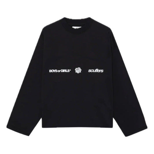 Poleron Scuffers Boy Black Sweatshirt Crewneck