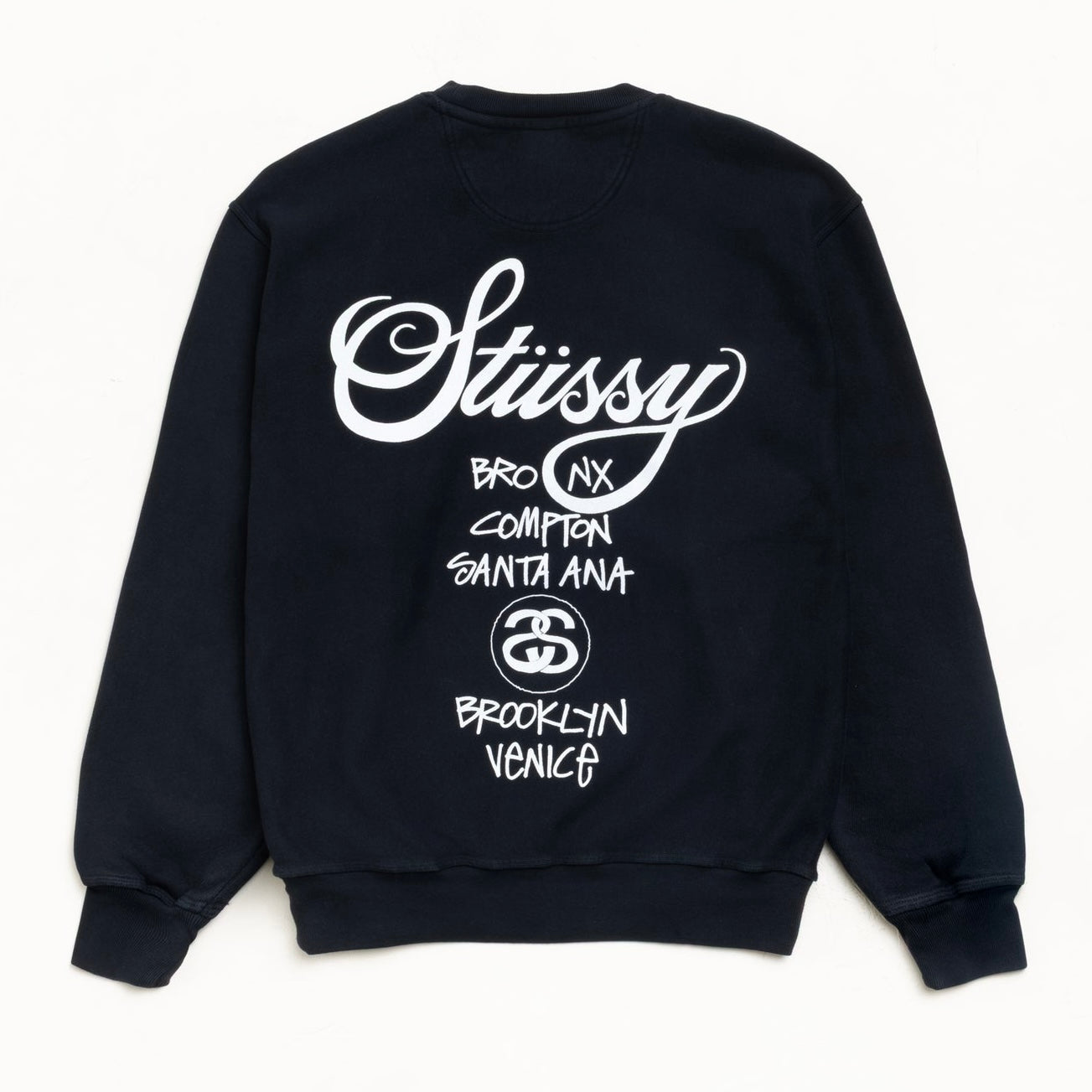 Poleron Stussy World Tour Crewneck Black – Reserved