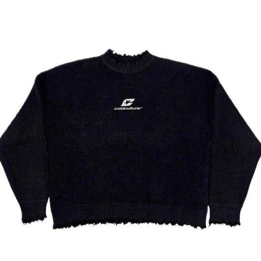 Sweater Cold Culture Cozy Curved Knitwear Black