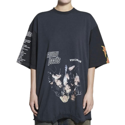 Polera Balenciaga Upside Down Tee Black