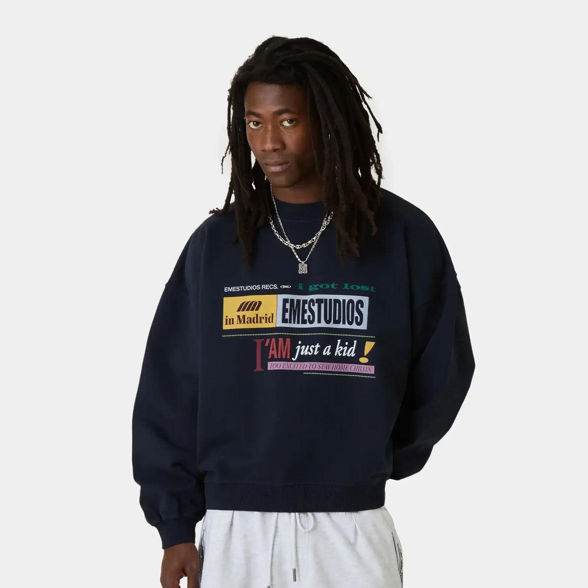 Poleron Eme Studios IJK Night Sky Oversized Crewneck