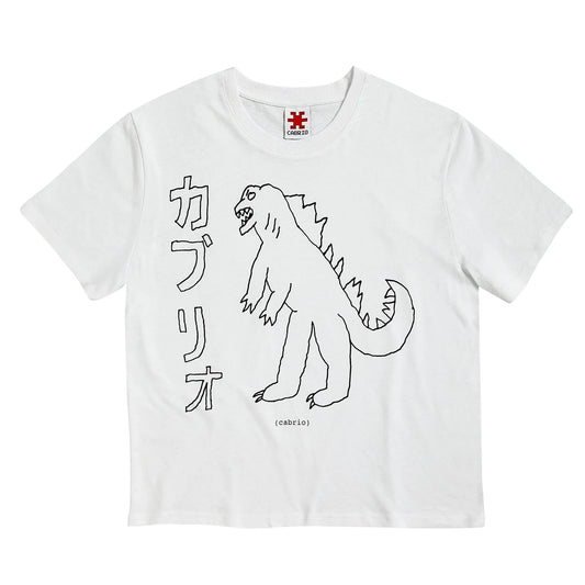 Polera Cabrio Gozilla White