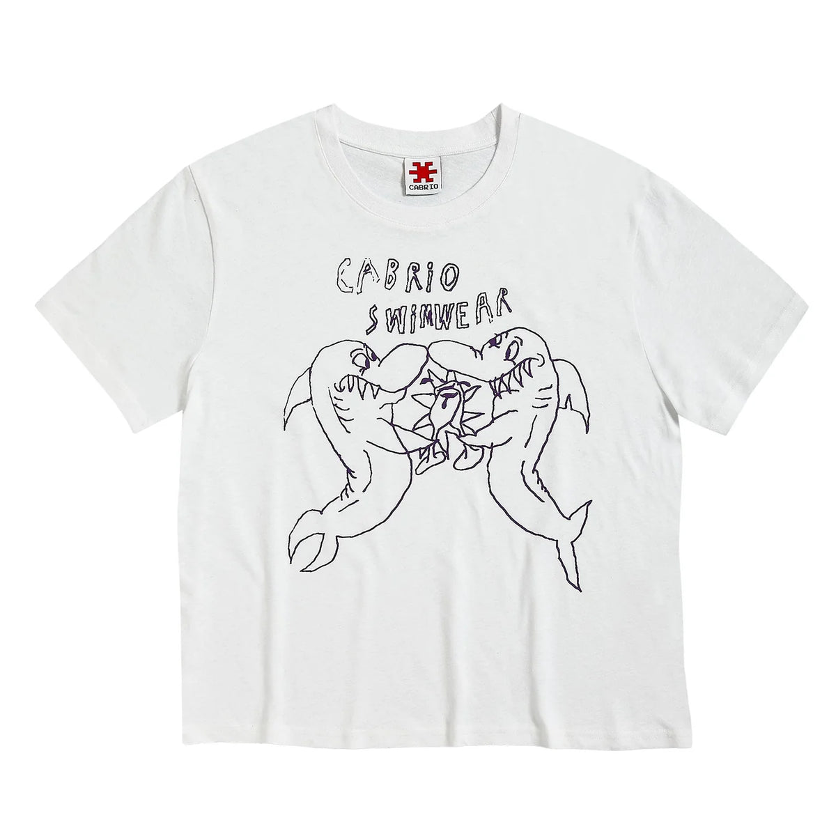 Polera Cabrio Sharks White