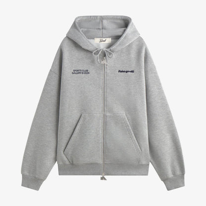 Poleron Fake Gods Sports Club Gallery Zipper Grey Melange