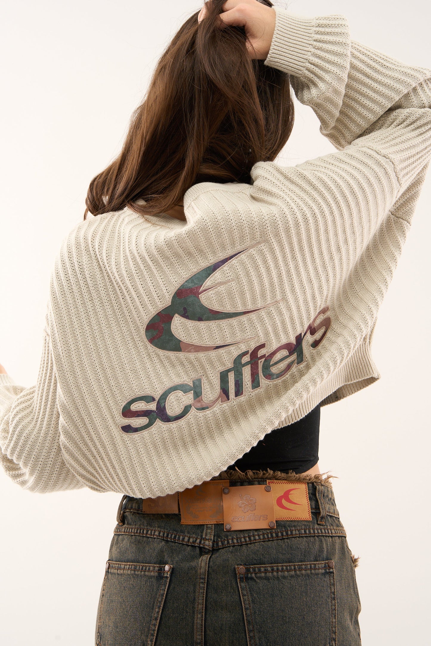 Sweater Scuffers Rookie Ecru Knit