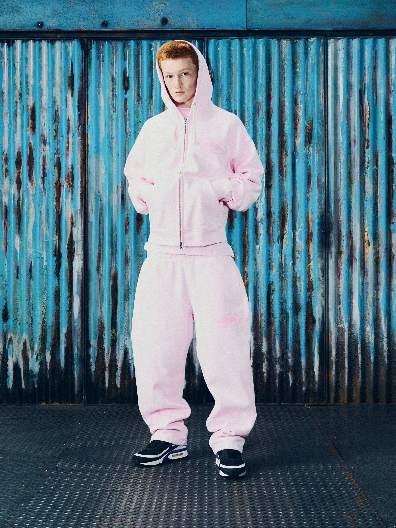 Poleron Corteiz Island Knockout Zip Pink
