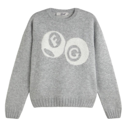 Sweater Fake Gods Billiard Knitted Mohair Light Grey