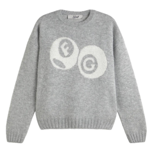 Sweater Fake Gods Billiard Knitted Mohair Light Grey