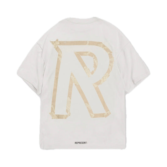 Polera Represent Masking Tape Initial Flat White