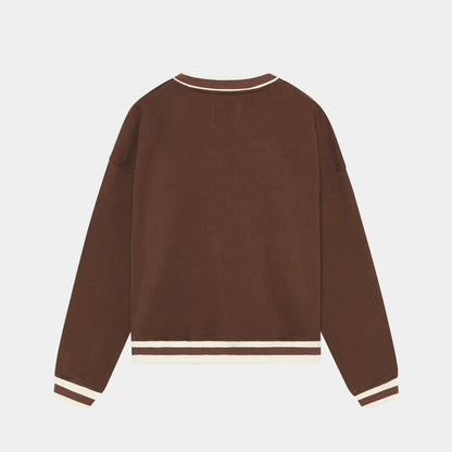Poleron Eme Studios Academy Choco Oversized Crewneck