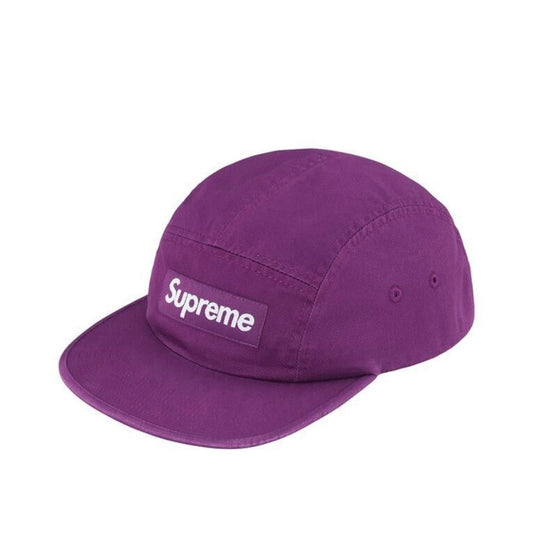 Gorro Supreme Washed Chino Twill Camp Cap Plum SS26