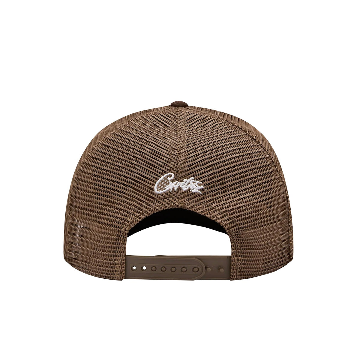 Gorro Corteiz Island Puff Print Trucker Hat Brown