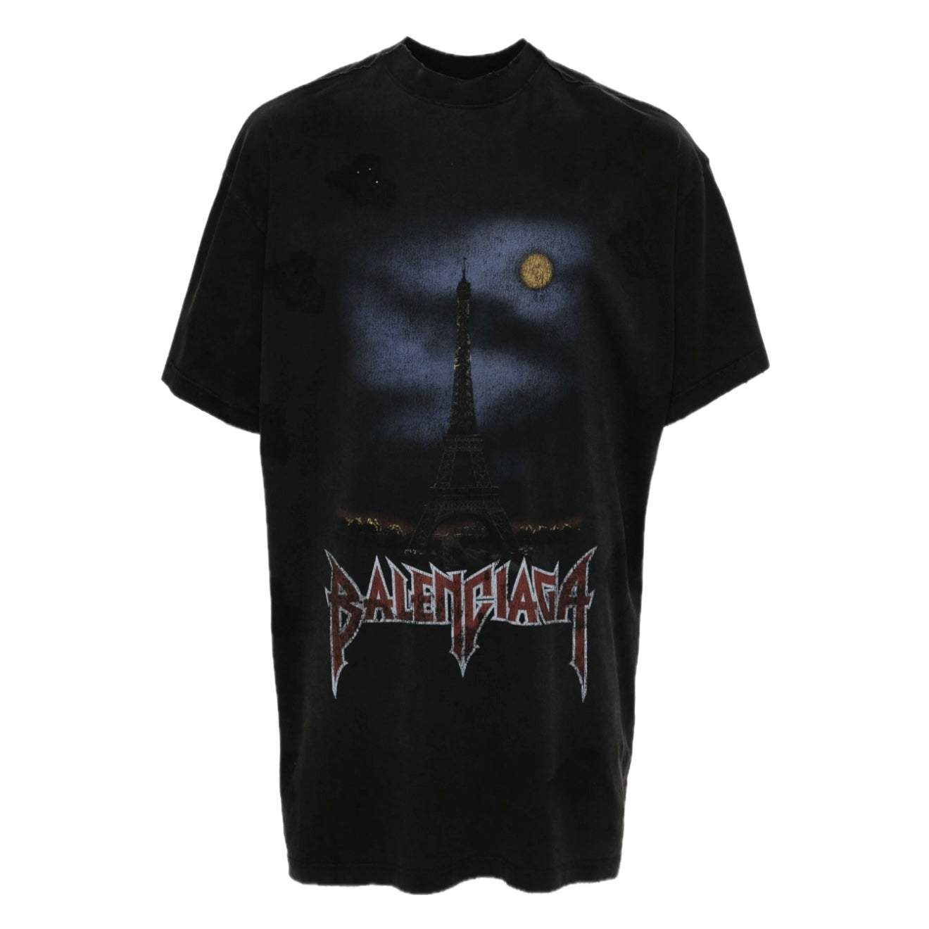 Polera Balenciaga Paris Moon Black Oversized