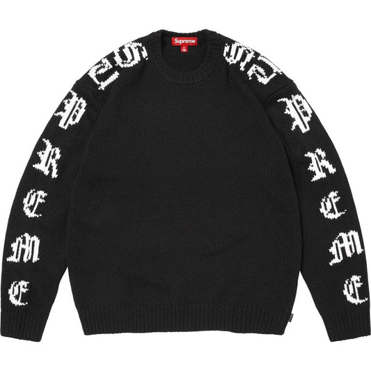 Sweater Supreme Old English Sleeves Black SS26
