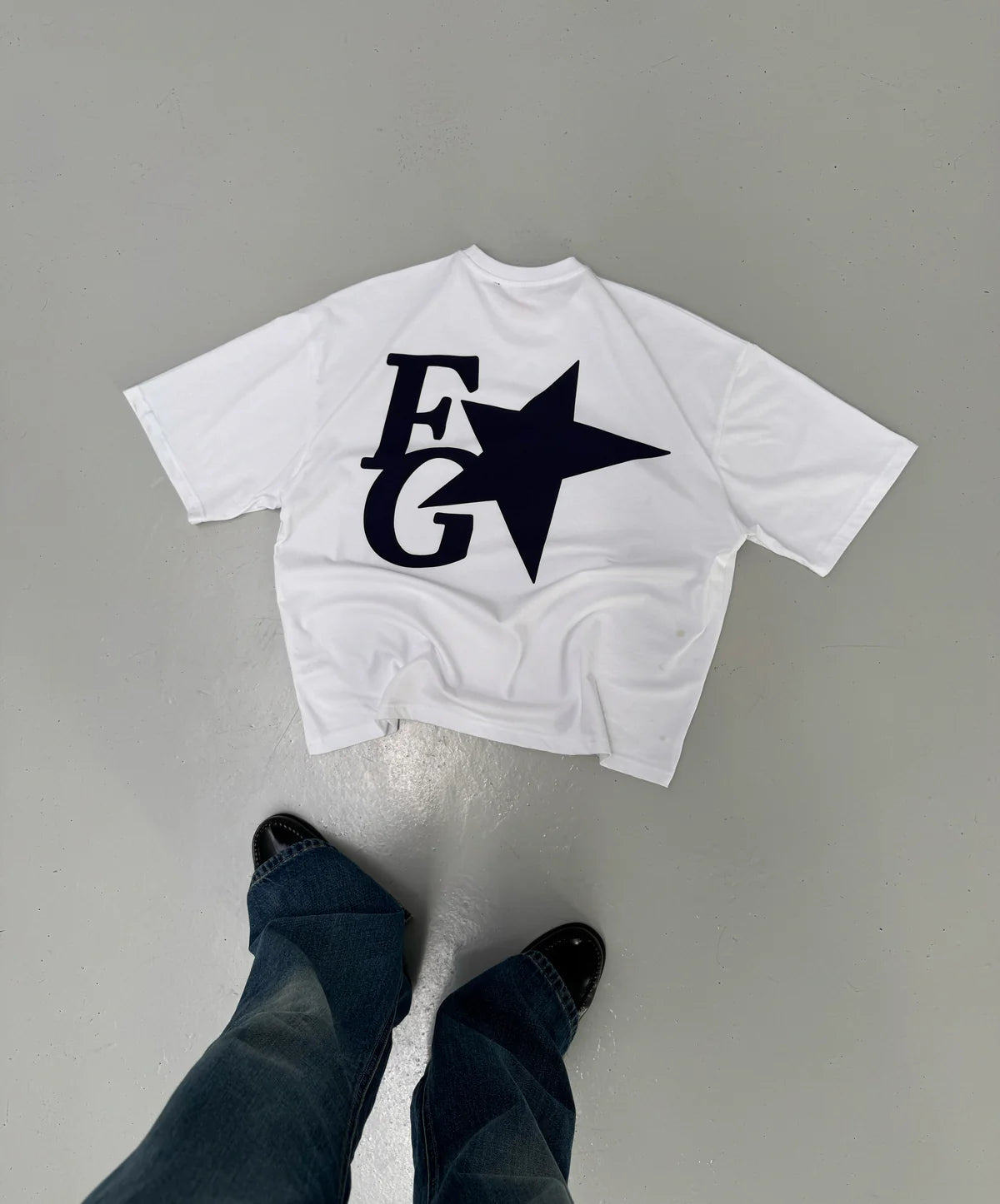 Polera Gods Brand Star Boxy Tee White