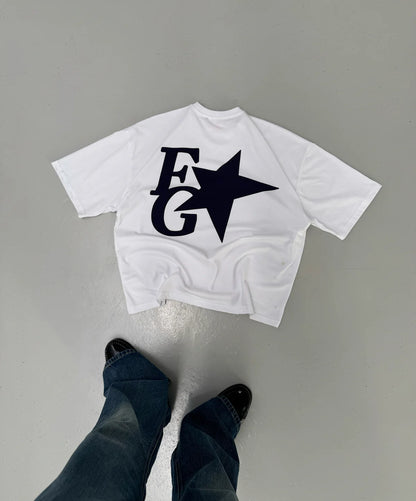Polera Fake Gods Star Boxy Tee White