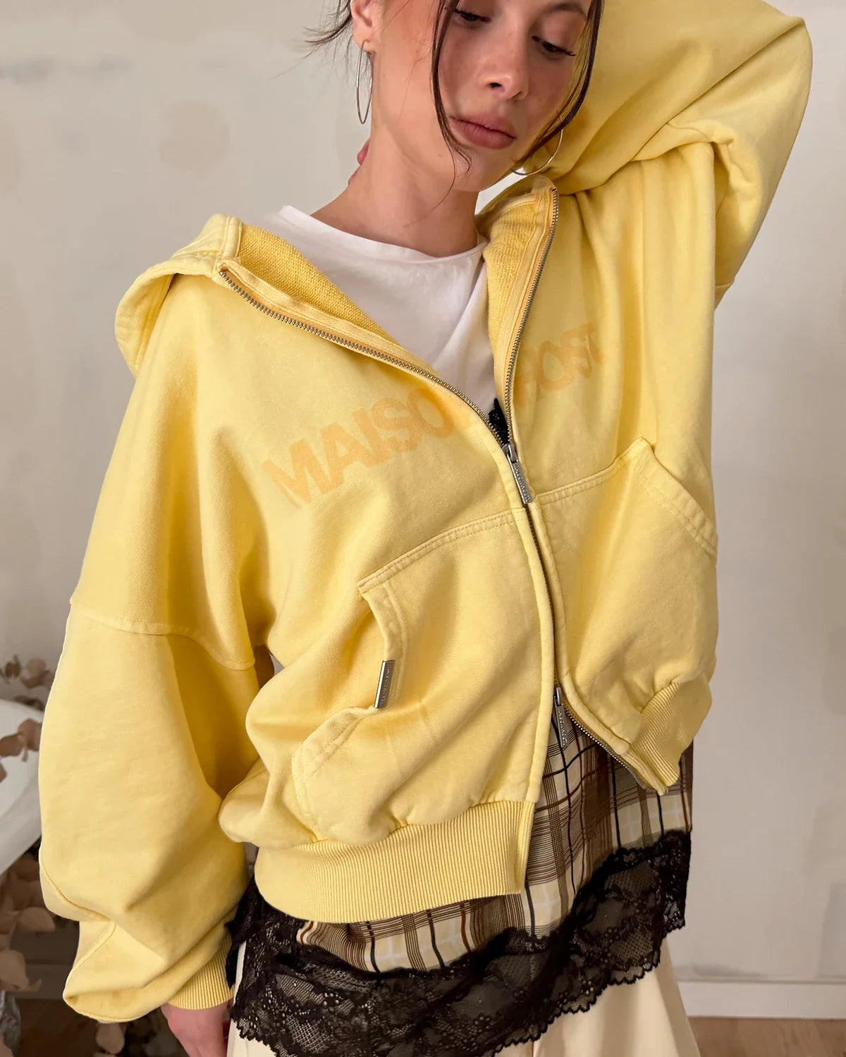 Poleron Maison Host Erode Wave Zipped Yellow