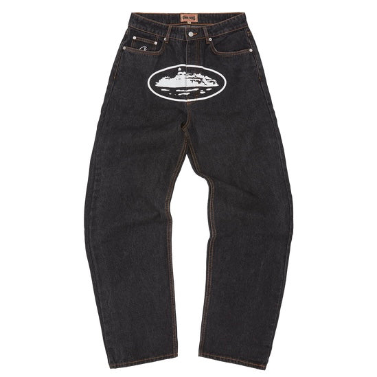 Pantalon Corteiz Baggy Jeans Washed Black