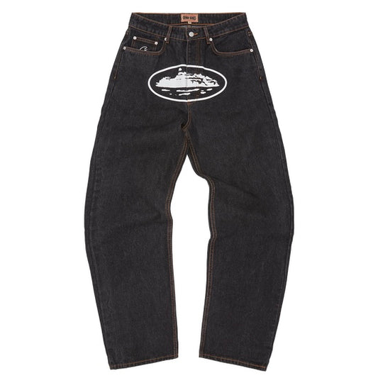 Pantalon Corteiz Baggy Jeans Washed Black