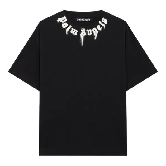 Polera Palm Angels Neck Logo Tee Black