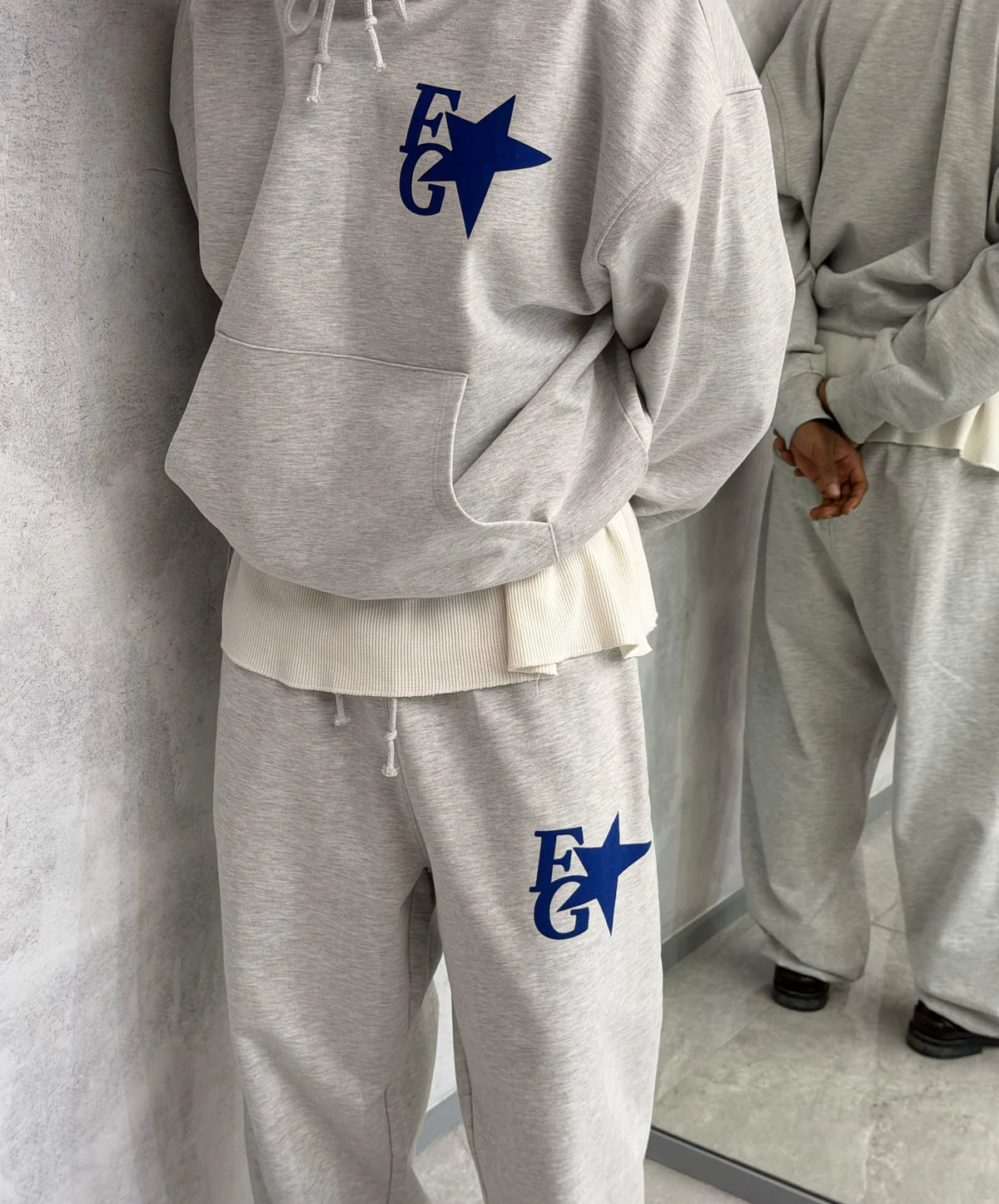Poleron Gods Brand A New Star Hoodie Light Grey