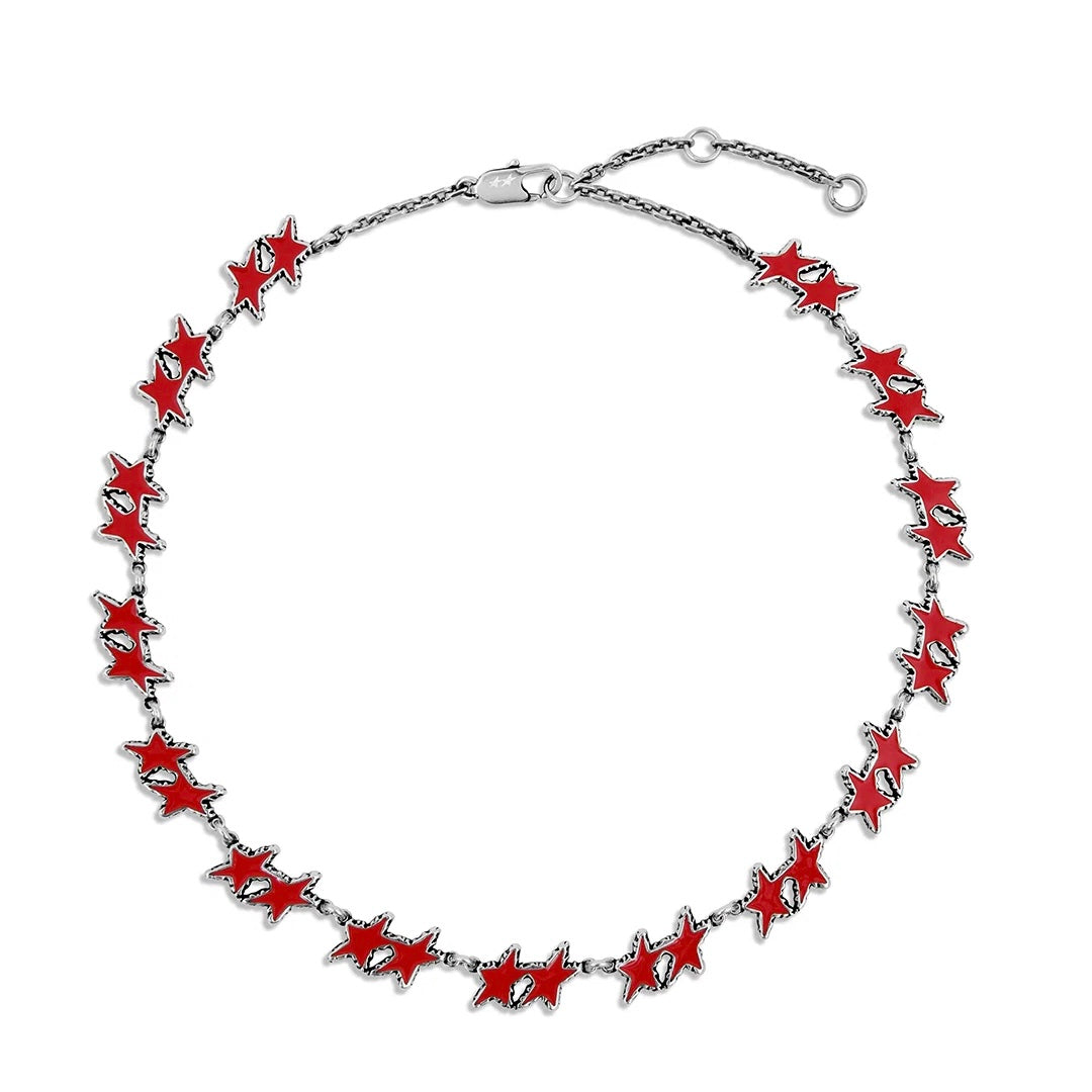 Collar Twojeys Red Melted Stars Necklace