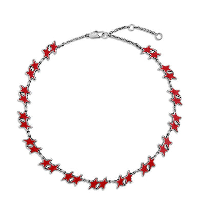 Collar Twojeys Red Melted Stars Necklace