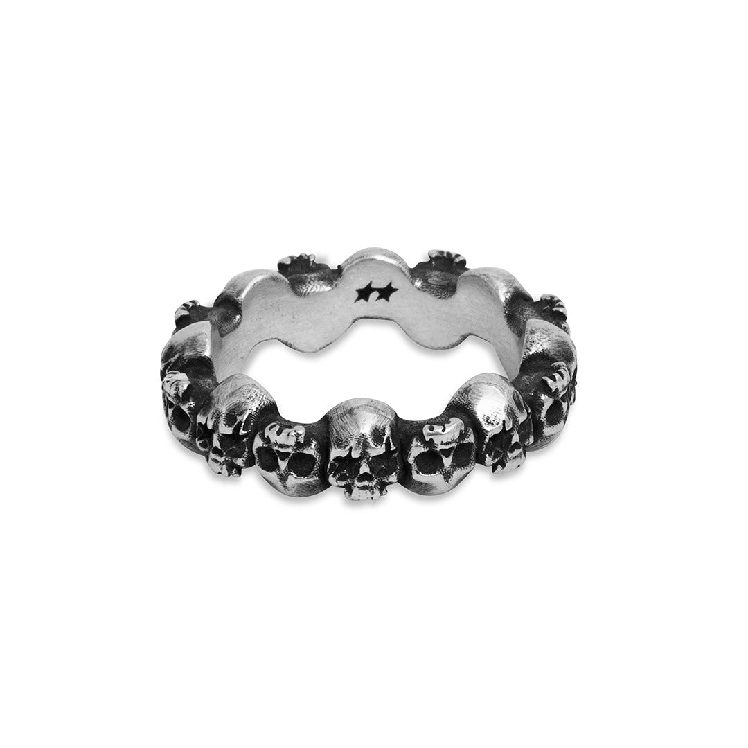 Anillo Twojeys Stacked Skull Ring