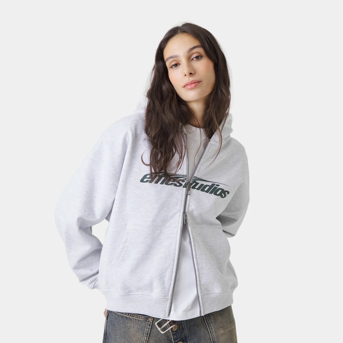 Poleron Eme Studios Intel Heather Grey Full Zip