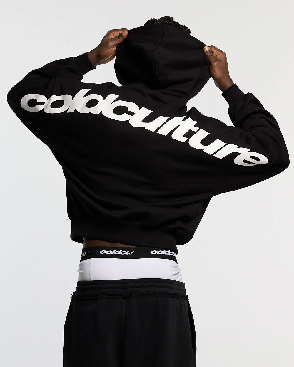Poleron Cold Culture Curved Hoodie Black