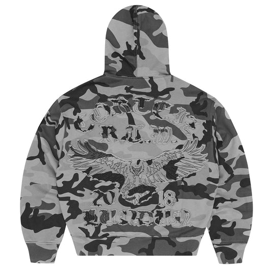 Poleron Corteiz Diplomatic Zip Hoodie Washed Camo