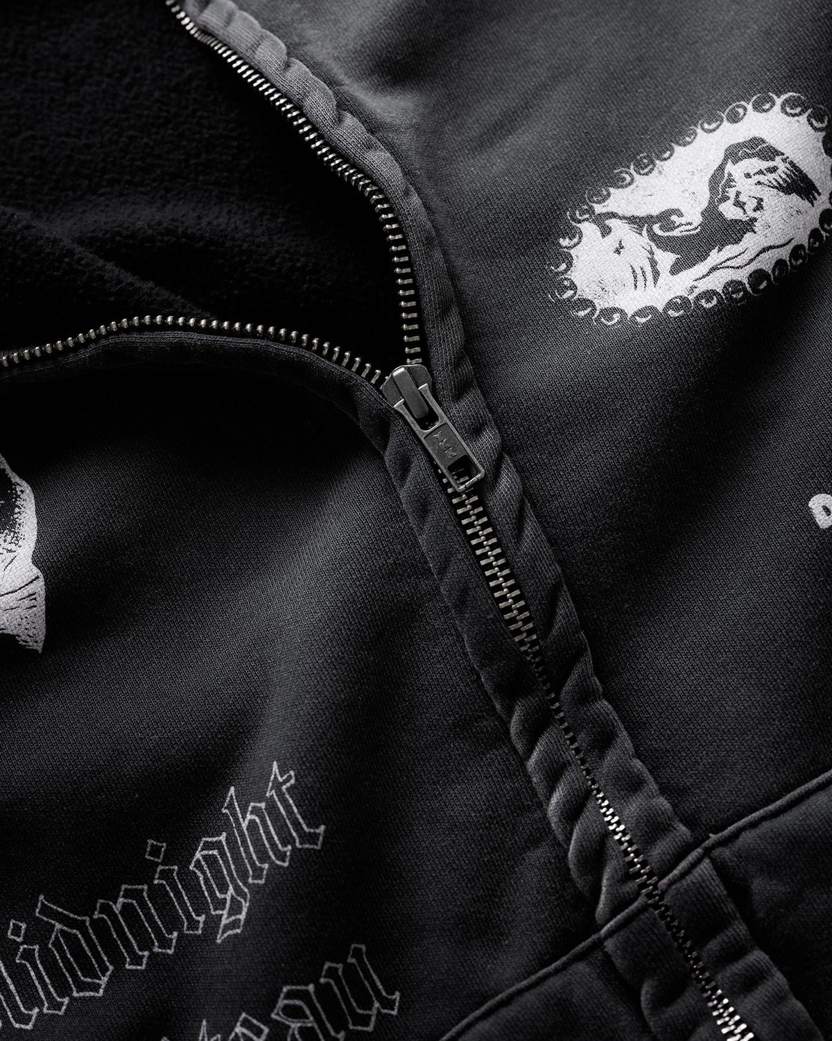 Poleron Duke + Dexter MC Sketch Washed Black Zip Hoodie