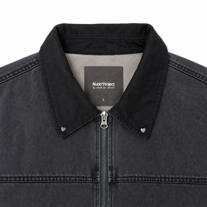 Chaqueta Nude Trucker Denim Worker Black Jacket