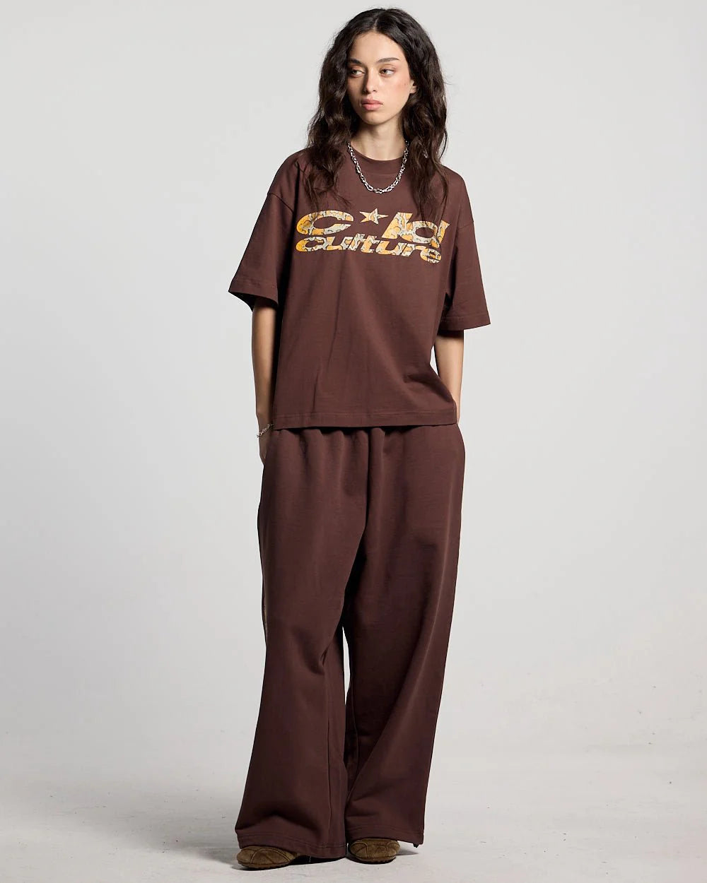 Polera Cold Culture Wild Snake Tee Brown