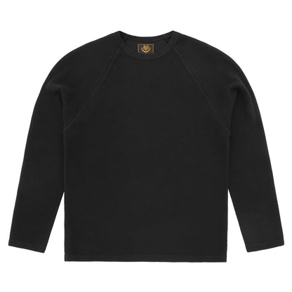 Polera Corteiz Star Raglan Waffle Thermal Black