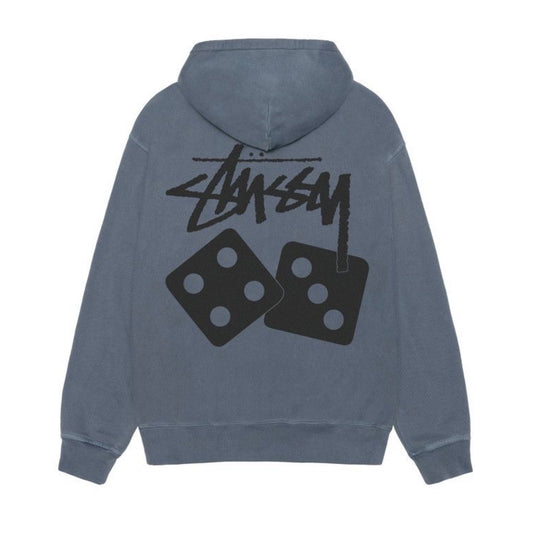 Poleron Stussy Dice Pig. Dyed Navy