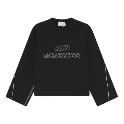 Poleron Eme Studios AFK Black Crewneck