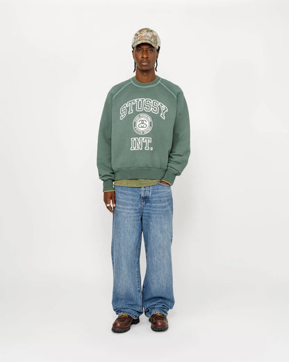 Poleron Stussy Overlock Varsity Raglan Crew Pine