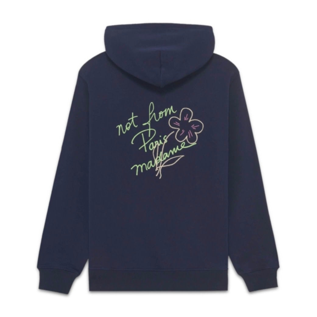 Poleron Drole de Monsieur “NFPM” Slogan Esquisse Navy