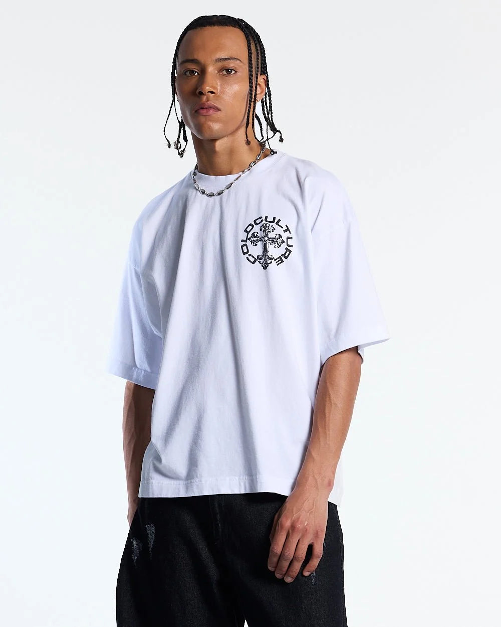 Polera Cold Culture Discharge White