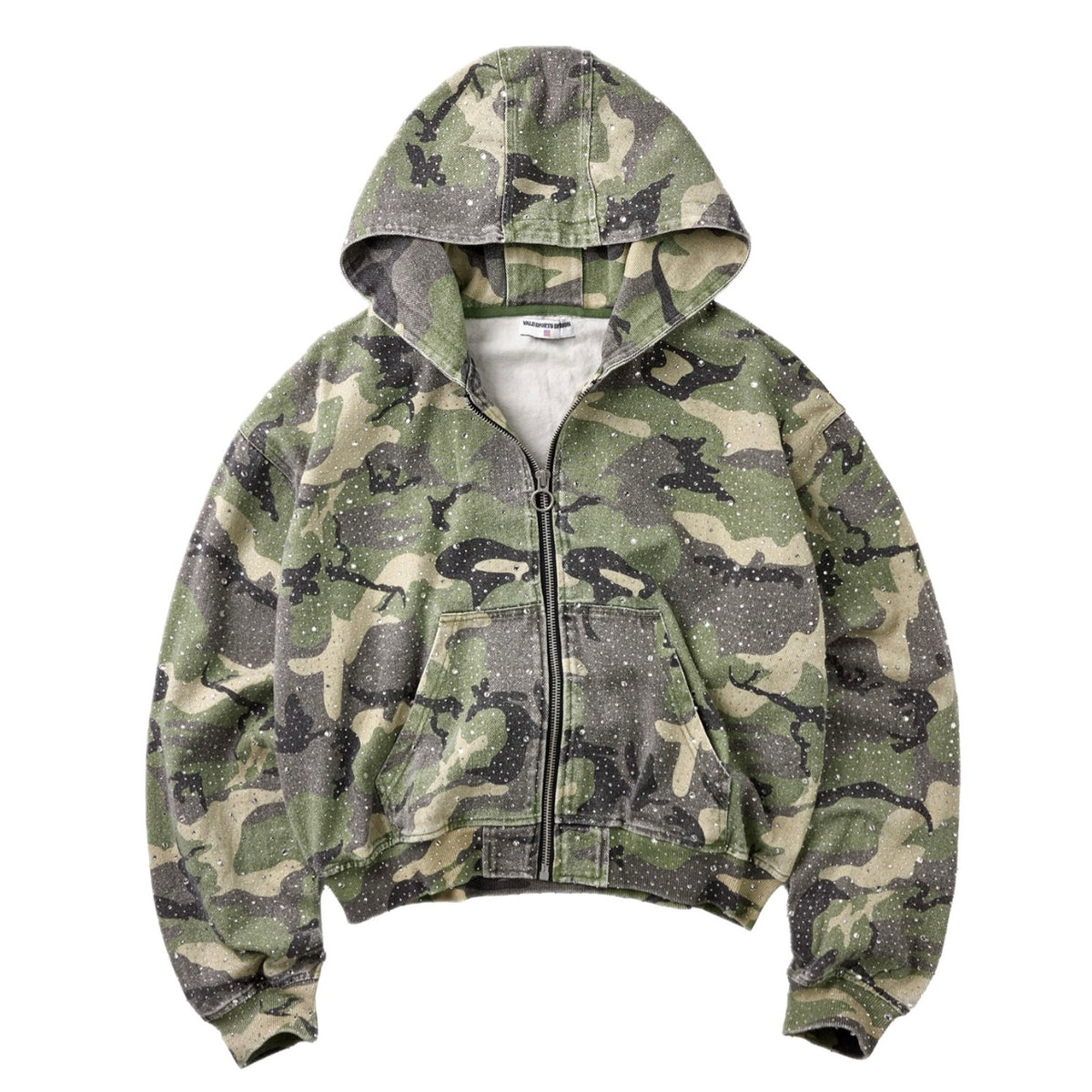 Poleron Vale Forever Valley Dreams Crystal Camo Work Jacket Green