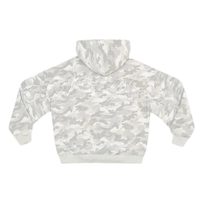 Poleron Cold Culture Distress Curved Hoodie Camo Grey
