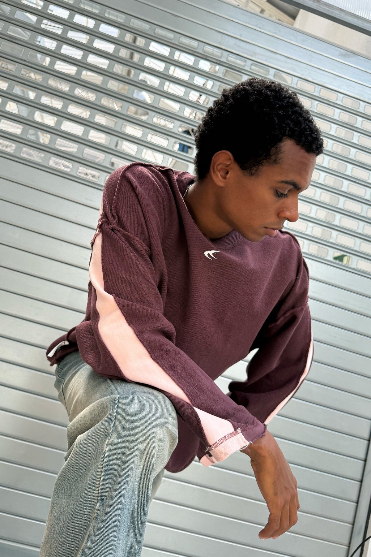 Poleron Scuffers Dye Tech Burgundy Crewneck Reversible