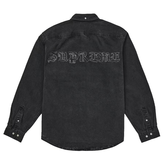 Camisa Supreme Appliqué Denim Black - L