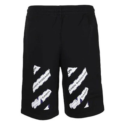 Off-White Airport Tape Sweatshort Black/Multicolor - L