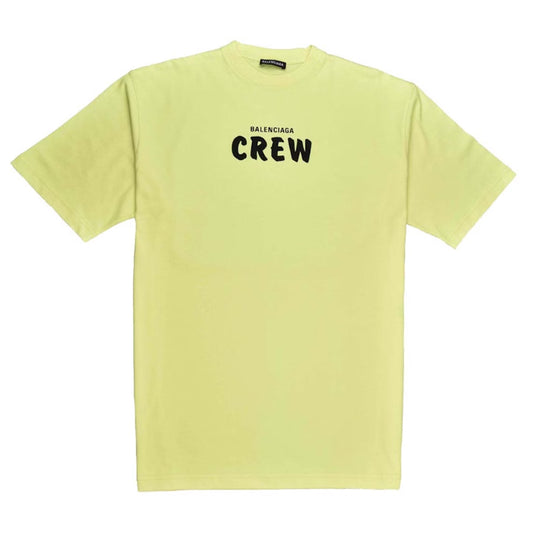 Polera Balenciaga Crew Logo Fluo Yellow - S