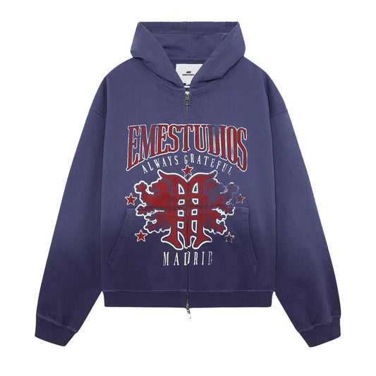 Poleron Eme Studios Dusk Blue Ribbon Full Zip - XL